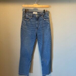 Abercrombie and Fitch Ultra High Rise Ankle Straight jeans